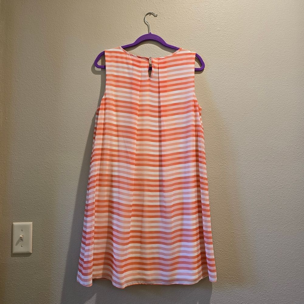 Calvin Klein Dress in Pink and White Stripes Sz 12 - Picture 3 of 3